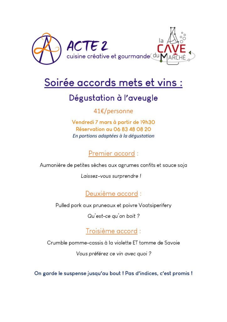 menu accords mets et vins: dégustation à l'aveugle